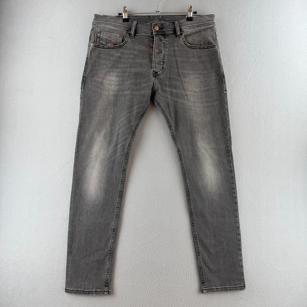 Diesel Jeans Mens 32x30 Tepphar Slim Skinny Carrot Fit Gray Denim